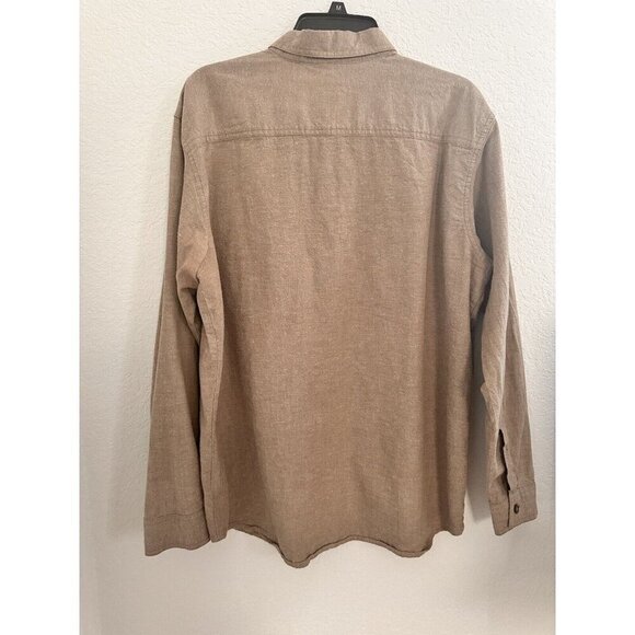 Columbia Men's Shirt Size Large Button‎ Down Tan Cotton Long Sleeve Grandpacore - Picture 8 of 12